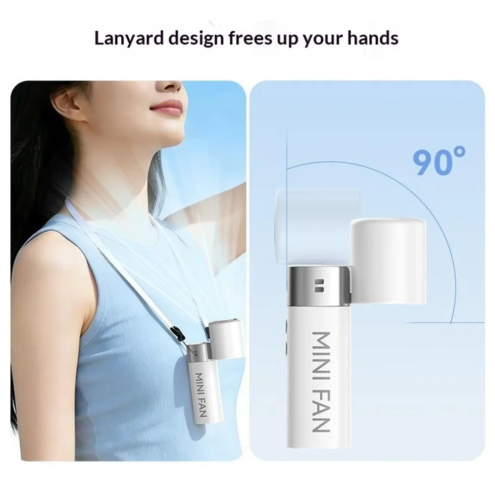 Y41 Folding Handheld Cooling Fan 199-Speed Levels 3000mAh Battery LED Display Ultra Mini Portable Fan for Outdoor Indoor - White - 6