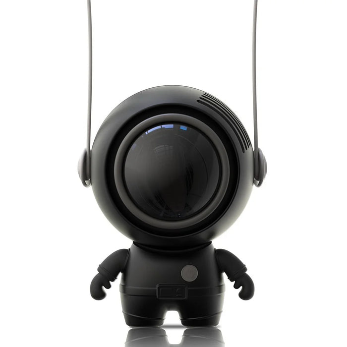 MF040 Spaceman Shape Silent Cooling Fan Mini Handheld Neck-mounted Fan , 3 Speed Mode 900mAh Battery (CE Certificate) - Black - 3