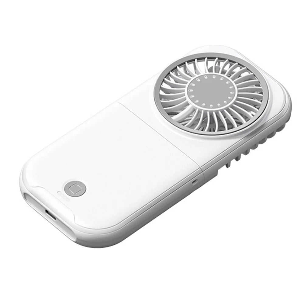 X30 Handheld Fan 4 Speeds Adjustable Type-C Rechargeable Foldable Neck Fan for Outdoor Office - White - 1