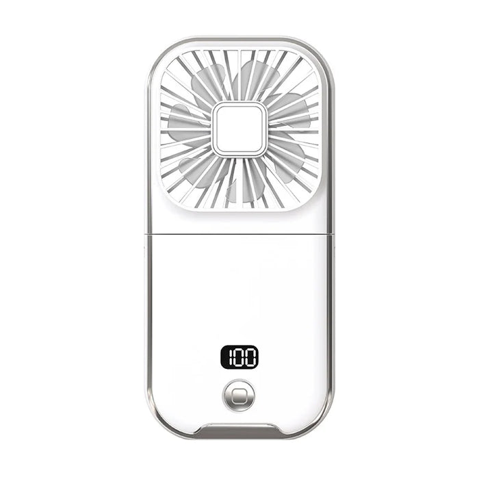 F30 Pro Portable Handheld Neck Fan 4 Speeds Adjustable Foldable Desktop Fan for Summer Cooling - White - 1