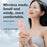 F30 Pro Portable Handheld Neck Fan 4 Speeds Adjustable Foldable Desktop Fan for Summer Cooling - White - 5
