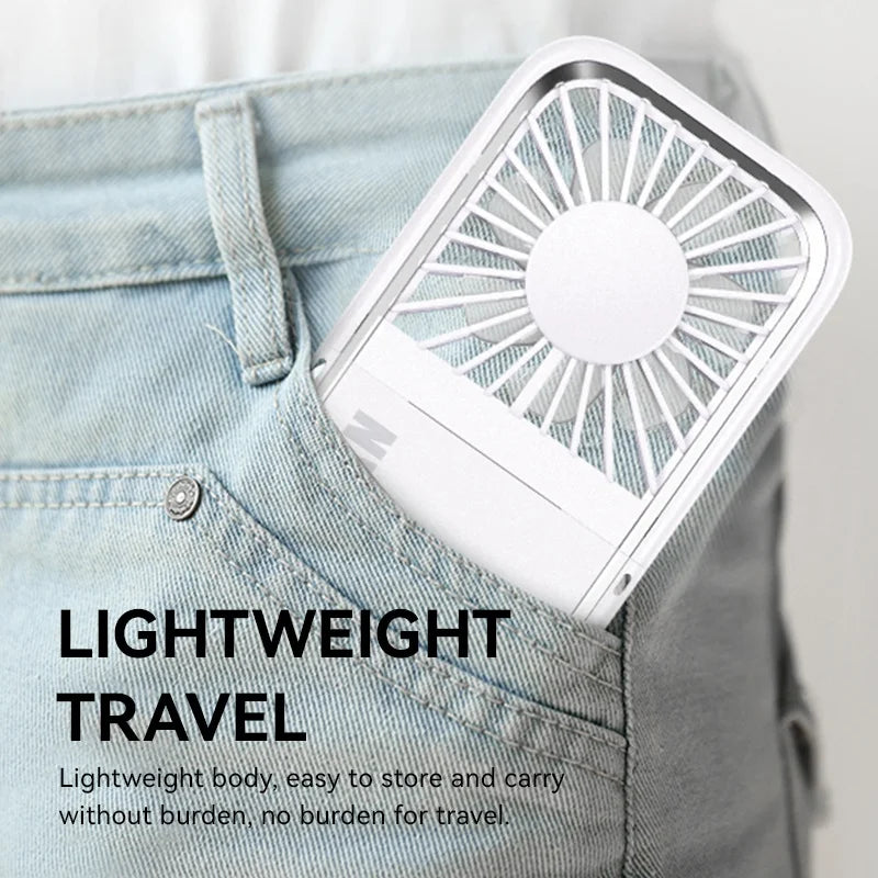 F30 Ultra Summer Cooling Fan 5 Wind Speeds Semiconductor Cold Compress Foldable Handheld Fan - White - 6