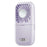 Handheld Portable Cooling Fan LED Light 100-Speed Semiconductor USB Rechargeable Mini Neck Fan with Makeup Mirror - Purple - 1