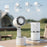 FW-8 Desktop Folding Fan with Remote 100 Speed Levels Rechargeable Cooling Fan with LED Light for Camping - White/With Remote Control - 6