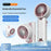 Mini Folding Fan Ice Cooling 5-Speed Handheld Portable Desktop Umbrella Clip Fan for Summer - White / Pink - 2