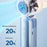 WT-F606 Handheld Fan 4000mAh Type-C Fast Charging 100-Speed Levels LED Display Ice Cooling Fan for Outdoor - Blue - 5