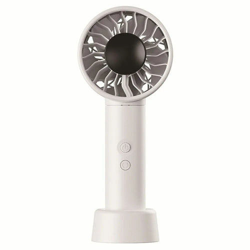 WT-F602 Handheld Oscillating Fan 100-Speed LED Display 4500mAh Rechargeable Portable Desktop Fan - White - 1