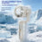 WT-H23 Portable Neck Fan 199-Speed 3000mAh Type-C Handheld Desktop TEC Semiconductor Cooling Fan - Khaki - 4