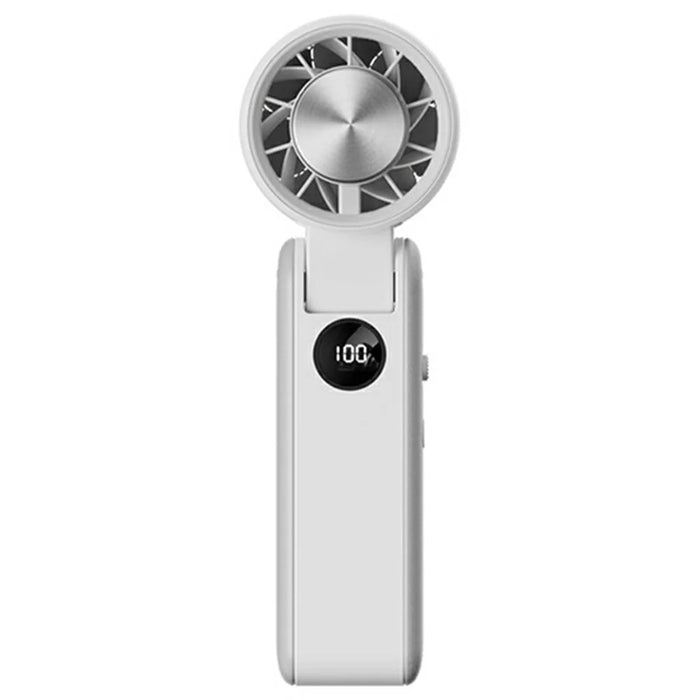 RD20 Foldable Cooling Fan 3000mAh Ice Cooling Portable Neck Hanging Handheld Desktop Mini Fan for Outdoor - White - 1
