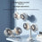 Dual Head Desktop Fan Clip Wall Mount Stand 4-Speed LED Light Aromatherapy Timer USB-C Charging Clamp Fan - White - 2