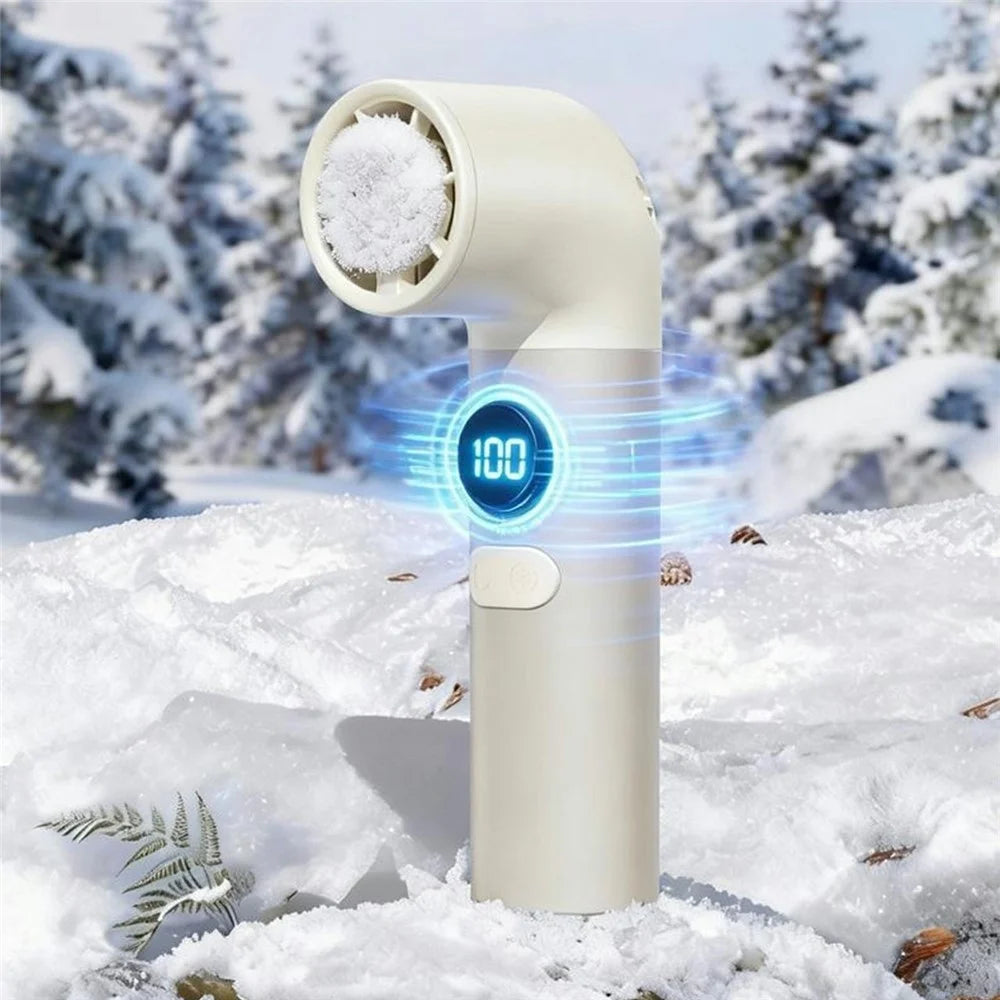 H27 Portable Handheld Cooling Fan 3000mAh 18000RPM 100-Speed Cold Compress Desktop Fan for Outdoor Travel - Champagne Gold - 7