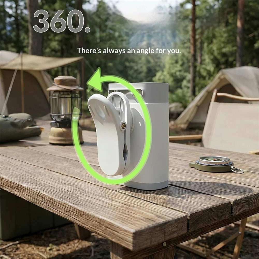Z38 Wearable Clip Waist Fan 3000mAh 360 Degree Rotating Portable Body Cooler 4-Speed Neck Hanging Fan for Outdoor Sports - White - 5