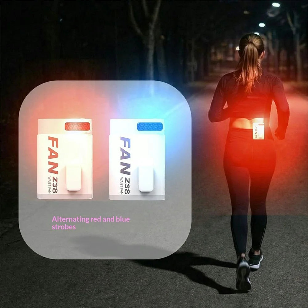 Z38 Wearable Clip Waist Fan 3000mAh 360 Degree Rotating Portable Body Cooler 4-Speed Neck Hanging Fan for Outdoor Sports - White - 6
