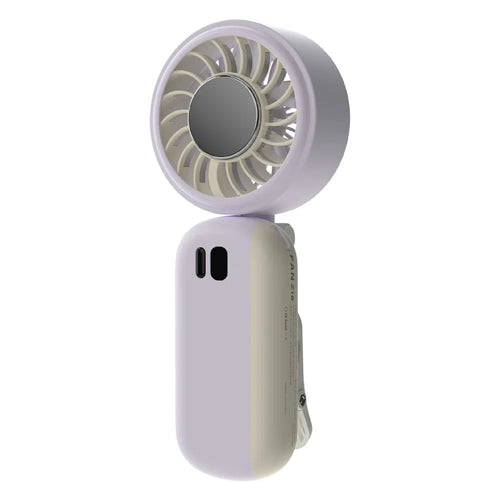 Z10 Handheld Clip Fan 360 Degree Rotation LED Display 100-Speed 4000mAh Portable Ice Cooling Fan for Outdoor - Purple - 1