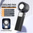 JF132 Handheld Cooling Fan Foldable 199-Speed 3000mAh Digital Display USB-C Portable Desktop Cooler Fan - Black - 2