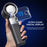 JF132 Handheld Cooling Fan Foldable 199-Speed 3000mAh Digital Display USB-C Portable Desktop Cooler Fan - Black - 7