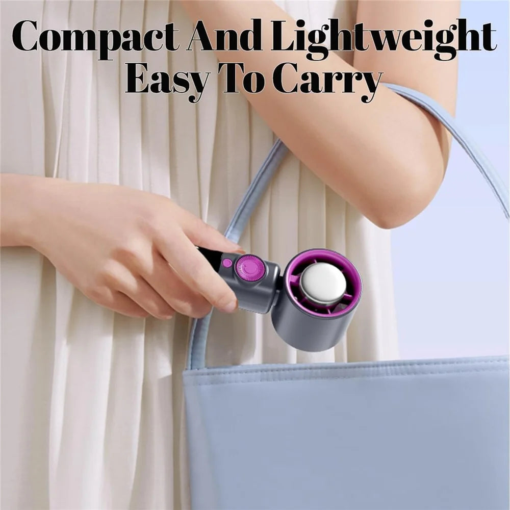 JF139 Portable Handheld Fan 4000mAh Digital Display 199-Speed USB Rechargeable Cooling Fan for Outdoor Office - Grey - 6