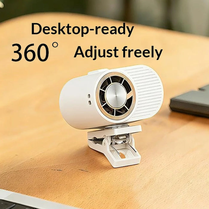 Y66 Waist Fan 2000mAh Semiconductor Cooling 5-Speed Digital Display Clip-on Portable Fan for Outdoor Sports - Blue - 6