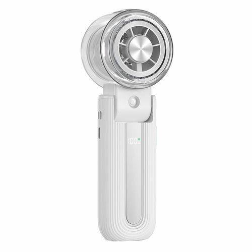 Y70 Foldable Ice Spray Fan 16°C Cooling Mist 3600mAh Portable Handheld Neck Desktop Fan for Summer Outdoor - White - 1