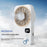 X28 Ultra-Slim Card Design Cooling Fan Pocket Desktop Portable Handheld Mini Fan with Hand Strap - White - 2