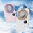 X28 Ultra-Slim Card Design Cooling Fan Pocket Desktop Portable Handheld Mini Fan with Hand Strap - White - 7