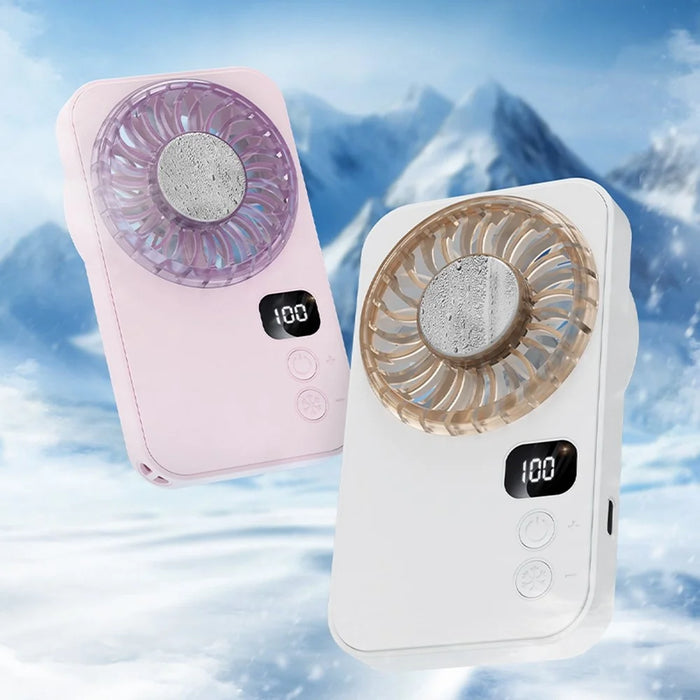 X28 Ultra-Slim Card Design Cooling Fan Pocket Desktop Portable Handheld Mini Fan with Hand Strap - White - 7