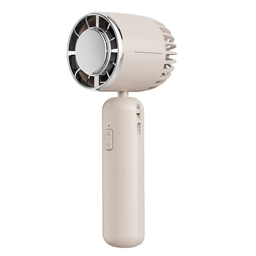 Y26 Summer Semiconductor Ice Ball Cooling Fan Adjustable 3-Speed Portable Handheld Folding Fan - Khaki - 1
