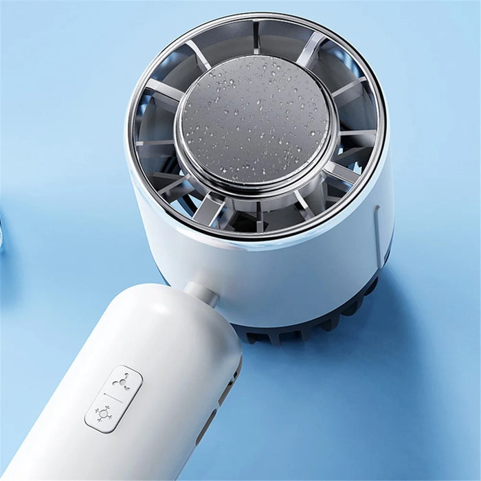 Y26 Summer Semiconductor Ice Ball Cooling Fan Adjustable 3-Speed Portable Handheld Folding Fan - Khaki - 5