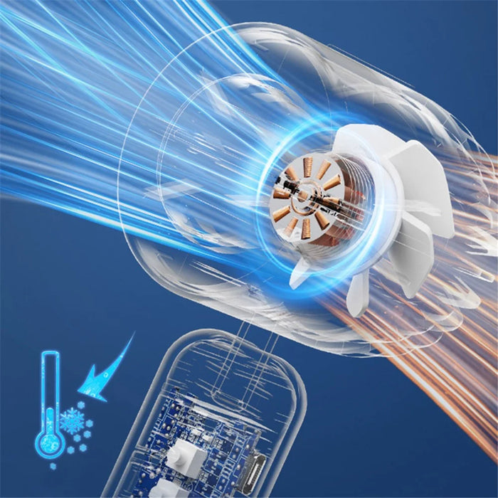 Y26 Summer Semiconductor Ice Ball Cooling Fan Adjustable 3-Speed Portable Handheld Folding Fan - Khaki - 6