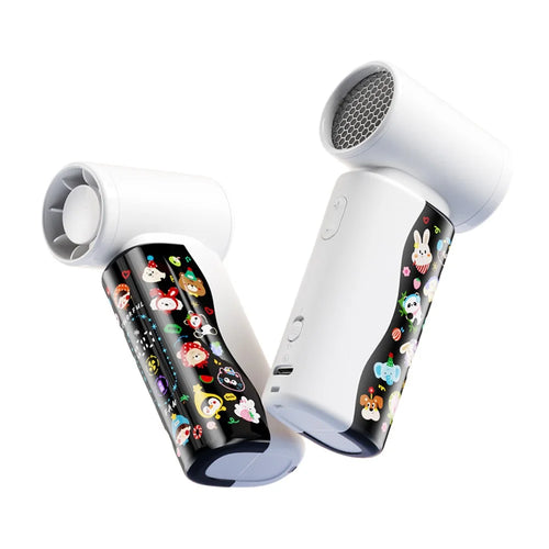 M126 Mini Handheld Fan Colorful Curved Screen Portable 18000RPM High Speed Turbine Pocket Fan - White - 1