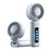 M814 Handheld Folding Fan 3000mAh Dual TEC Cooling Dynamic Screen Portable Neck Hanging Desktop Fan for Summer - White - 1