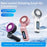 M814 Handheld Folding Fan 3000mAh Dual TEC Cooling Dynamic Screen Portable Neck Hanging Desktop Fan for Summer - White - 7