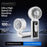 H06 Transparent Folding Handheld Neck Hanging Fan 3600mAh Semiconductor Cooling Portable Desktop Fan - White - 4