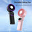 K822 Portable Handheld Fan Semiconductor Cooling 3-Speed Foldable Mini Electric Fan with Smart Digital Display - Grey - 2