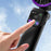 K822 Portable Handheld Fan Semiconductor Cooling 3-Speed Foldable Mini Electric Fan with Smart Digital Display - Grey - 6