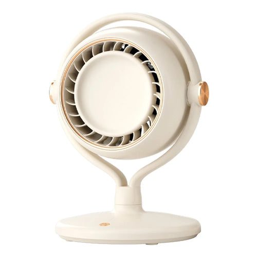 Y-3 Desktop Air Circulation Fan 2400mAh Rechargeable 3 Speed Bladeless Turbo Fan for Office Bedroom - Beige - 1