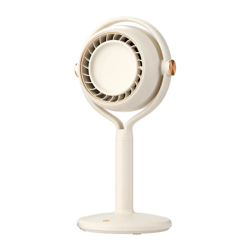 Y-3 Floor Standing Fan USB Rechargeable 3 Speed Bladeless Turbo Air Circulation Fan for Bedroom Office - Beige - 1