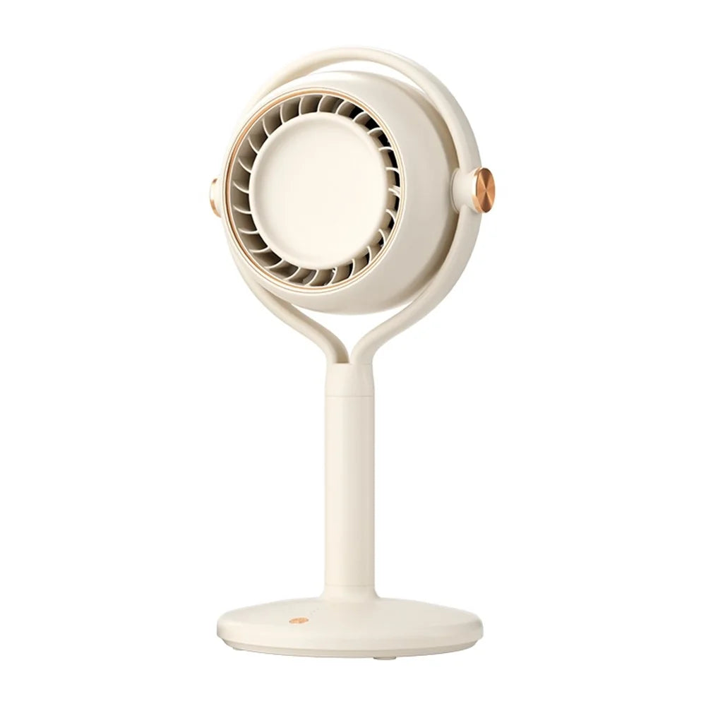 Y-3 Floor Standing Fan USB Rechargeable 3 Speed Bladeless Turbo Air Circulation Fan for Bedroom Office - Beige - 1