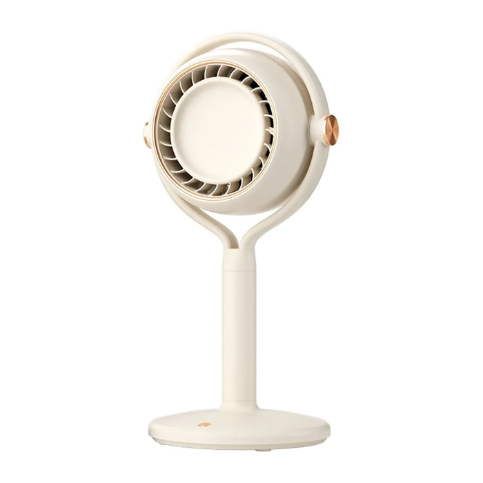 Y-3 Floor Standing Fan USB Rechargeable 3 Speed Bladeless Turbo Air Circulation Fan for Bedroom Office - Beige - 1
