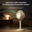 Y-3 Floor Standing Fan USB Rechargeable 3 Speed Bladeless Turbo Air Circulation Fan for Bedroom Office - Beige - 6