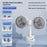 S19 Portable Dual Head Clip Fan 5V 5W Wall Mount Desktop Fan for Office Car Camping - 2