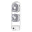 Y-9 Dual Head Folding Fan Rechargeable Twin Turbine Vertical Horizontal Hanging Circulating Fan - White - 1