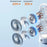 Y-9 Dual Head Folding Fan Rechargeable Twin Turbine Vertical Horizontal Hanging Circulating Fan - White - 7
