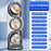 F17 3-Head Desktop Fan 5 Speeds Adjustable 360 Degree Oscillating Circulation Fan with LED Light - Grey - 2