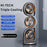 F17 3-Head Desktop Fan 5 Speeds Adjustable 360 Degree Oscillating Circulation Fan with LED Light - Grey - 4