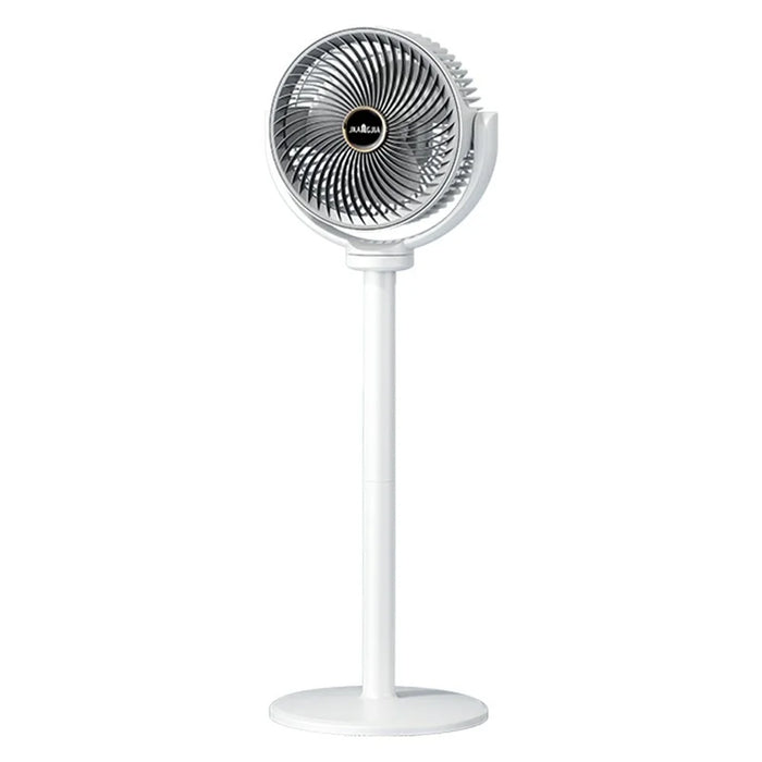 JKJ-108 Air Circulation Desk Fan 2400mAh 5-Speed Adjustable Height Oscillating Floor Fan - White Grey - 2