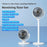 JKJ-108 Air Circulation Desk Fan 2400mAh 5-Speed Adjustable Height Oscillating Floor Fan - White Grey - 3