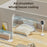 JKJ-108 Air Circulation Desk Fan 2400mAh 5-Speed Adjustable Height Oscillating Floor Fan - White Grey - 4