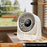 26FS-1 Desktop Circulating Fan 5-Speed 3600mAh Battery Rechargeable Fan with LED Display - Beige - 6