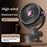FS-001 USB Rechargeable Clip-On Oscillating Fan 3-Speed Adjustable with LED Light - Grey - 4